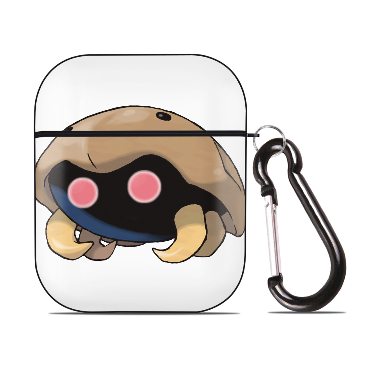 （画像用） ポケットモンスター Pokémon AirPods 第2世代保護ケース ハードシェル ブラック 耐衝撃・防指紋・カラビナ付き