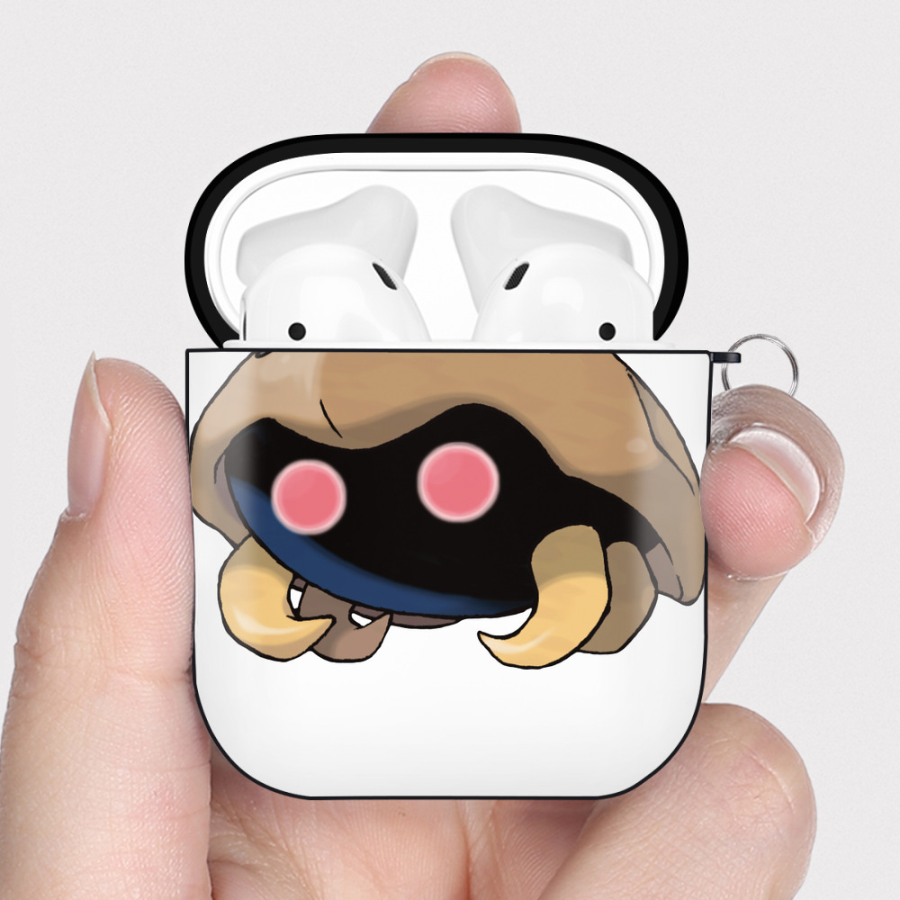 （画像用） ポケットモンスター Pokémon AirPods 第2世代保護ケース ハードシェル ブラック 耐衝撃・防指紋・カラビナ付き