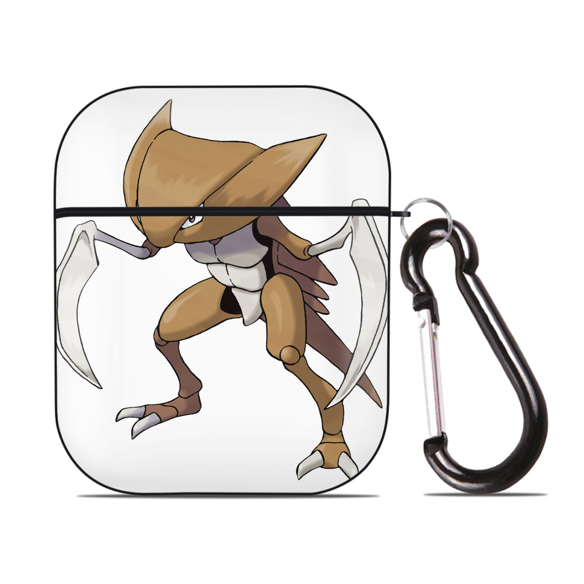 （画像用） ポケットモンスター Pokémon AirPods 第2世代保護ケース ハードシェル ブラック 耐衝撃・防指紋・カラビナ付き