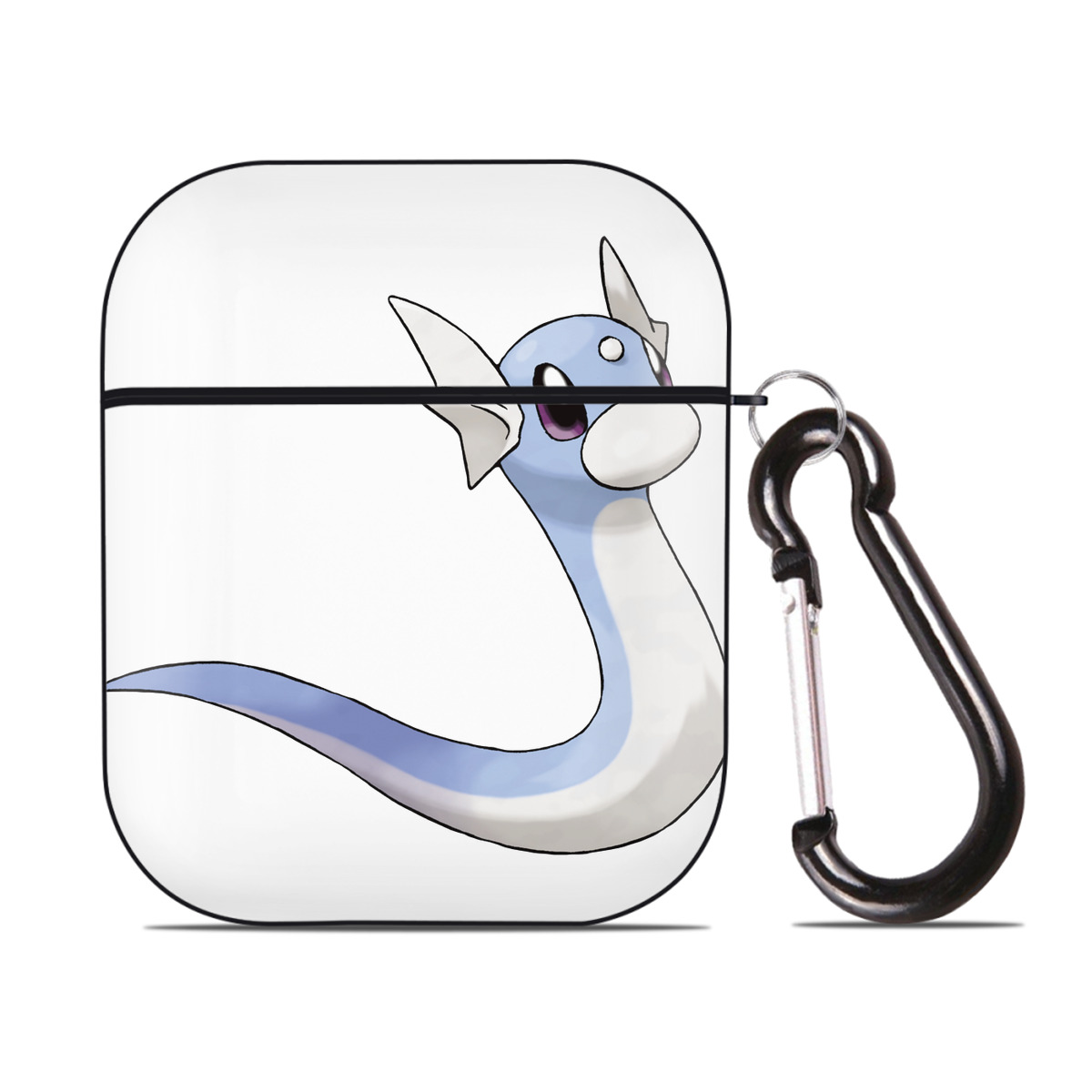 （画像用） ポケットモンスター Pokémon AirPods 第2世代保護ケース ハードシェル ブラック 耐衝撃・防指紋・カラビナ付き