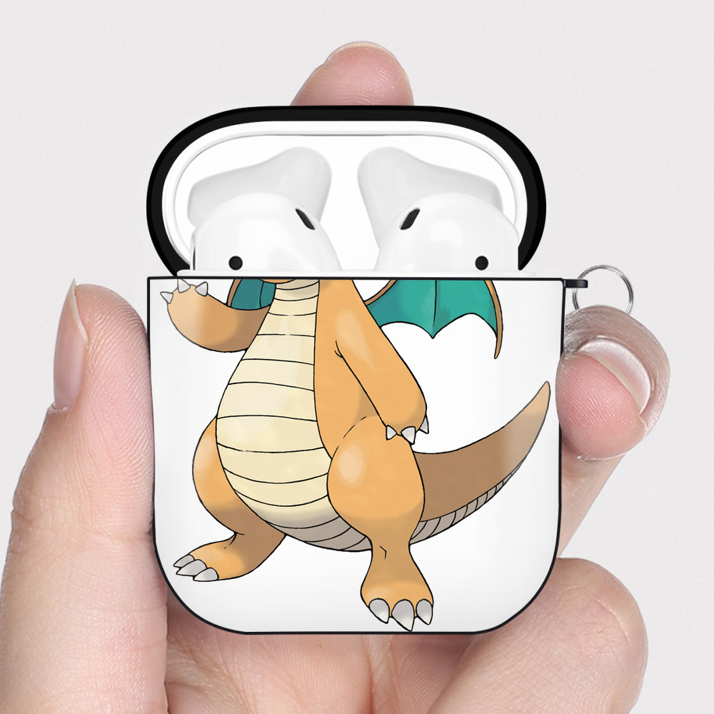 （画像用） ポケットモンスター Pokémon AirPods 第2世代保護ケース ハードシェル ブラック 耐衝撃・防指紋・カラビナ付き