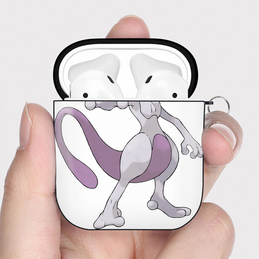 （画像用） ポケットモンスター Pokémon AirPods 第2世代保護ケース ハードシェル ブラック 耐衝撃・防指紋・カラビナ付き