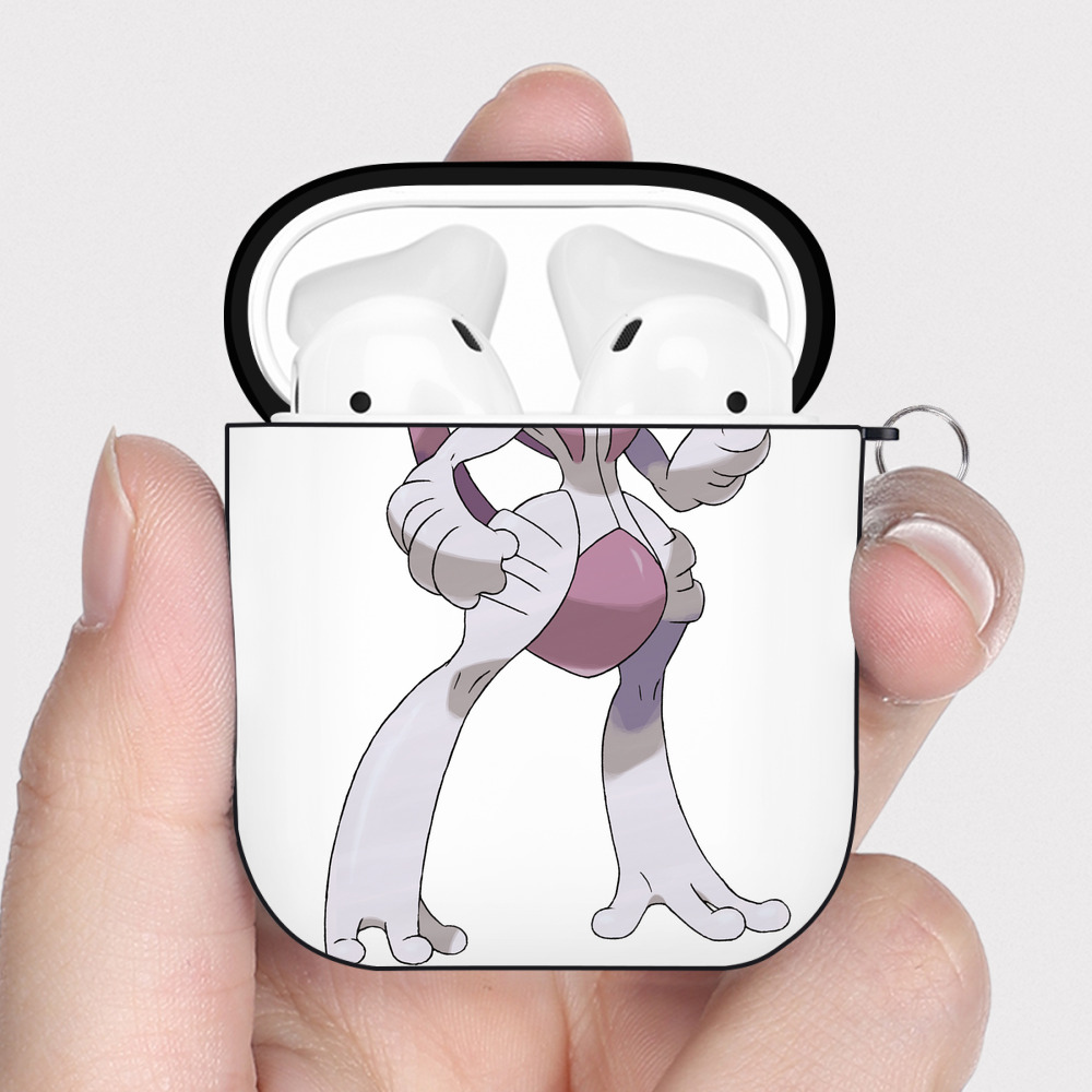 （画像用） ポケットモンスター Pokémon AirPods 第2世代保護ケース ハードシェル ブラック 耐衝撃・防指紋・カラビナ付き