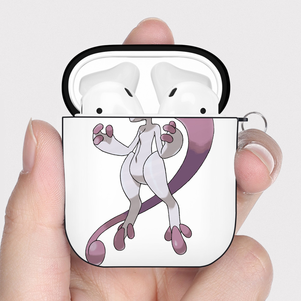 （画像用） ポケットモンスター Pokémon AirPods 第2世代保護ケース ハードシェル ブラック 耐衝撃・防指紋・カラビナ付き