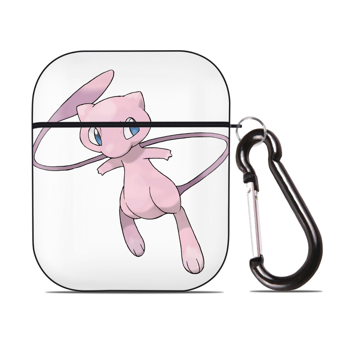 （画像用） ポケットモンスター Pokémon AirPods 第2世代保護ケース ハードシェル ブラック 耐衝撃・防指紋・カラビナ付き