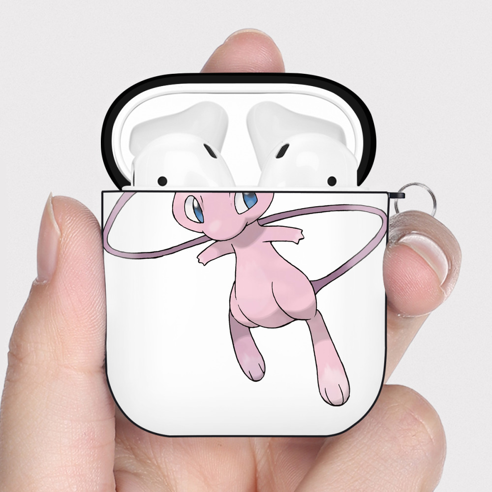 （画像用） ポケットモンスター Pokémon AirPods 第2世代保護ケース ハードシェル ブラック 耐衝撃・防指紋・カラビナ付き