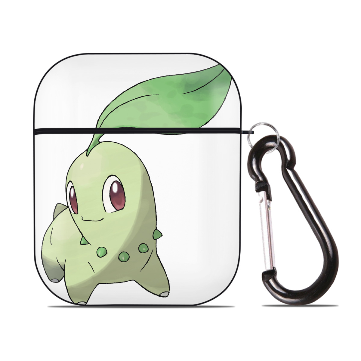 （画像用） ポケットモンスター Pokémon AirPods 第2世代保護ケース ハードシェル ブラック 耐衝撃・防指紋・カラビナ付き