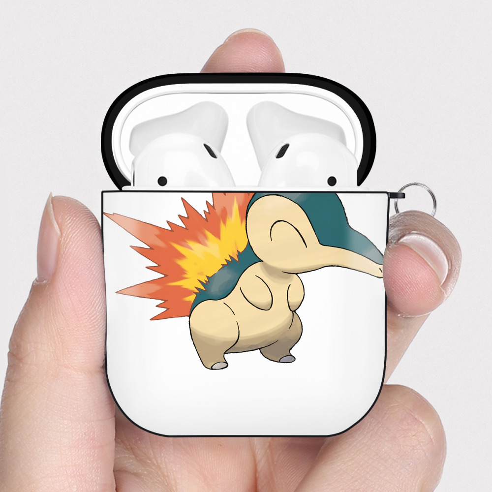 （画像用） ポケットモンスター Pokémon AirPods 第2世代保護ケース ハードシェル ブラック 耐衝撃・防指紋・カラビナ付き