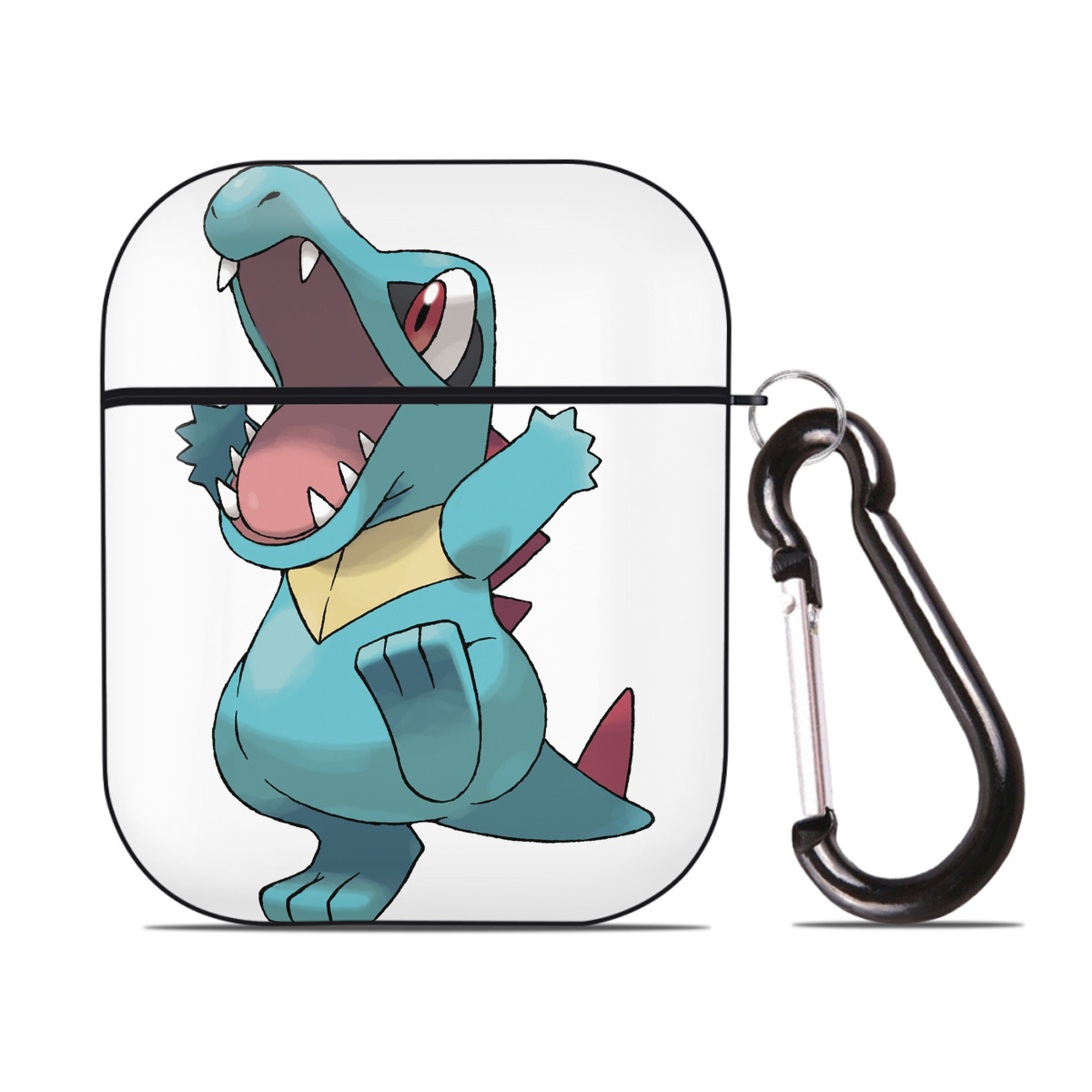 （画像用） ポケットモンスター Pokémon AirPods 第2世代保護ケース ハードシェル ブラック 耐衝撃・防指紋・カラビナ付き