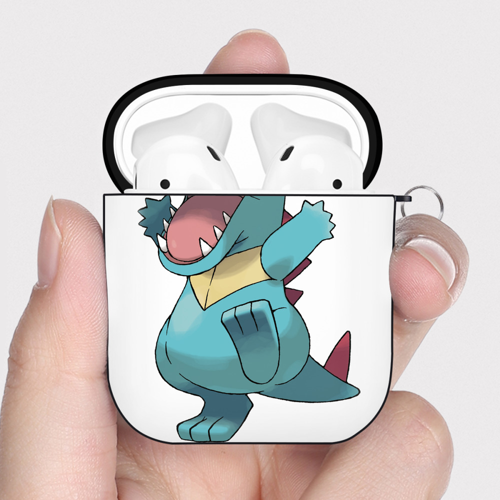 （画像用） ポケットモンスター Pokémon AirPods 第2世代保護ケース ハードシェル ブラック 耐衝撃・防指紋・カラビナ付き