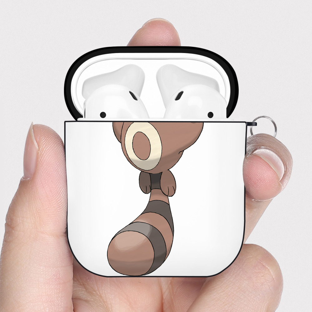 （画像用） ポケットモンスター Pokémon AirPods 第2世代保護ケース ハードシェル ブラック 耐衝撃・防指紋・カラビナ付き