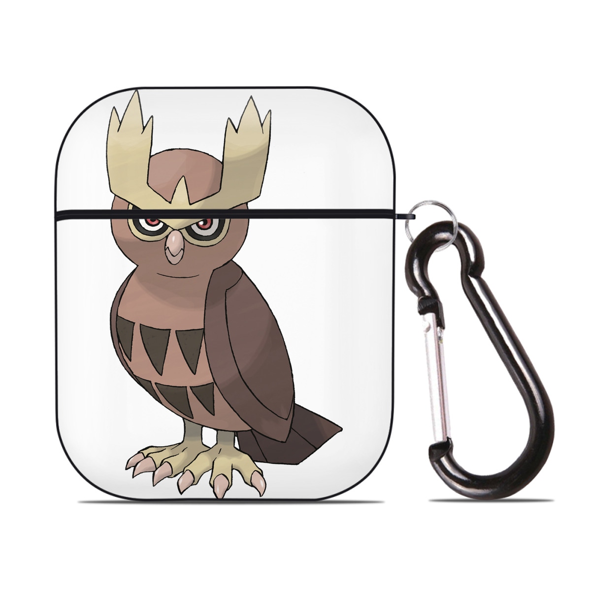 （画像用） ポケットモンスター Pokémon AirPods 第2世代保護ケース ハードシェル ブラック 耐衝撃・防指紋・カラビナ付き