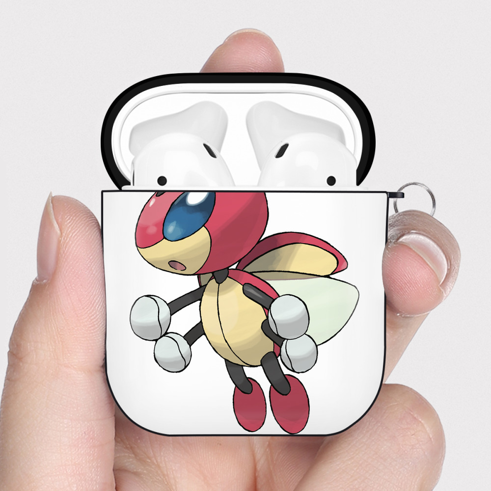 （画像用） ポケットモンスター Pokémon AirPods 第2世代保護ケース ハードシェル ブラック 耐衝撃・防指紋・カラビナ付き