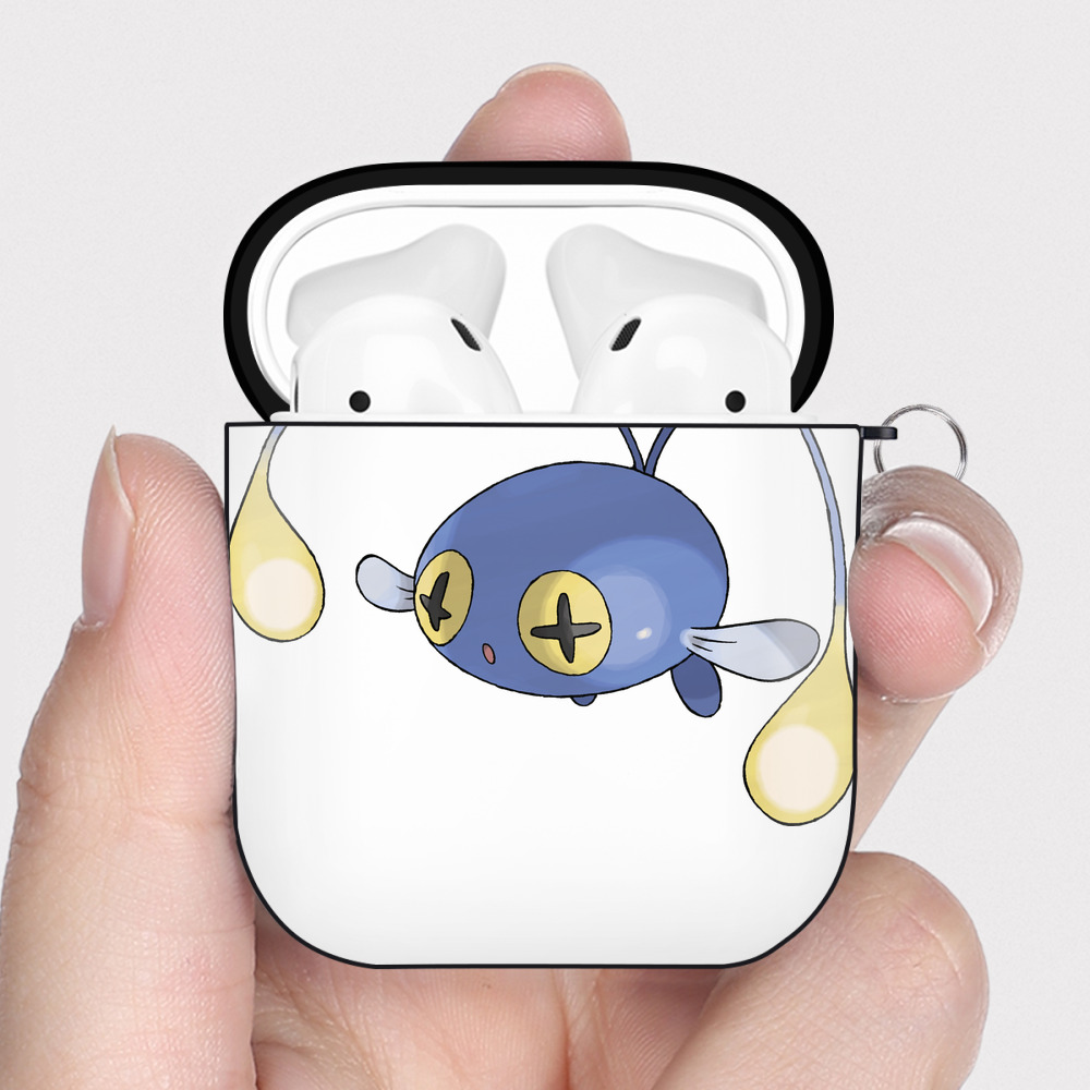 （画像用） ポケットモンスター Pokémon AirPods 第2世代保護ケース ハードシェル ブラック 耐衝撃・防指紋・カラビナ付き