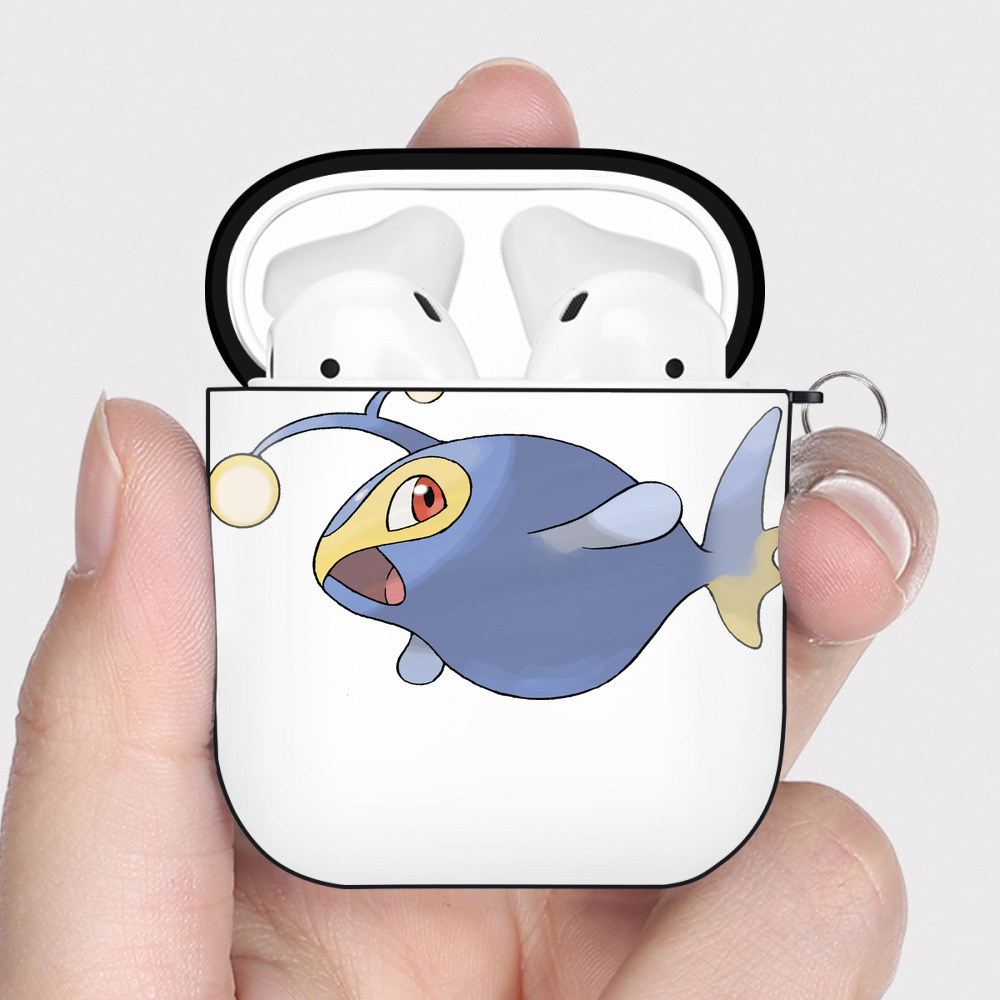 （画像用） ポケットモンスター Pokémon AirPods 第2世代保護ケース ハードシェル ブラック 耐衝撃・防指紋・カラビナ付き