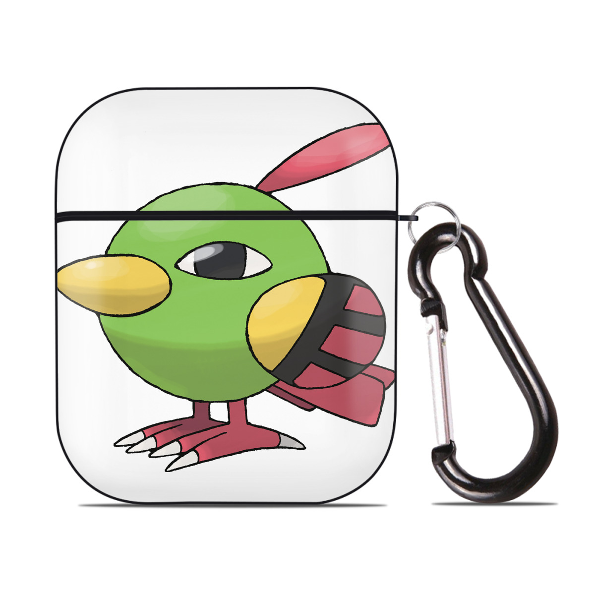 （画像用） ポケットモンスター Pokémon AirPods 第2世代保護ケース ハードシェル ブラック 耐衝撃・防指紋・カラビナ付き