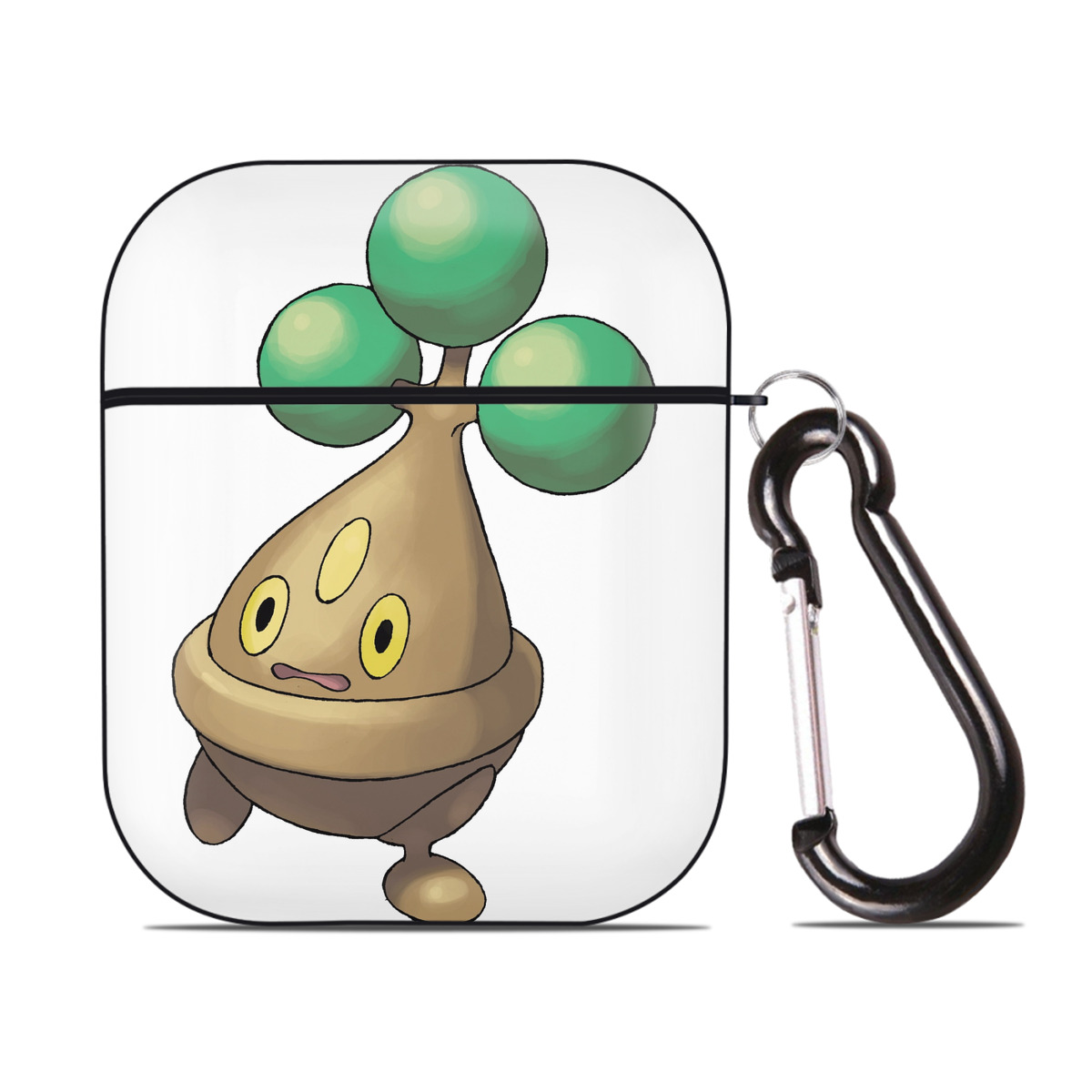 （画像用） ポケットモンスター Pokémon AirPods 第2世代保護ケース ハードシェル ブラック 耐衝撃・防指紋・カラビナ付き