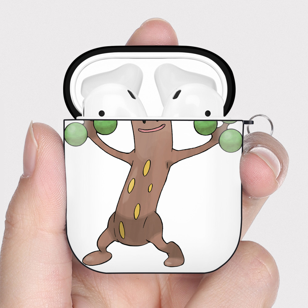 （画像用） ポケットモンスター Pokémon AirPods 第2世代保護ケース ハードシェル ブラック 耐衝撃・防指紋・カラビナ付き