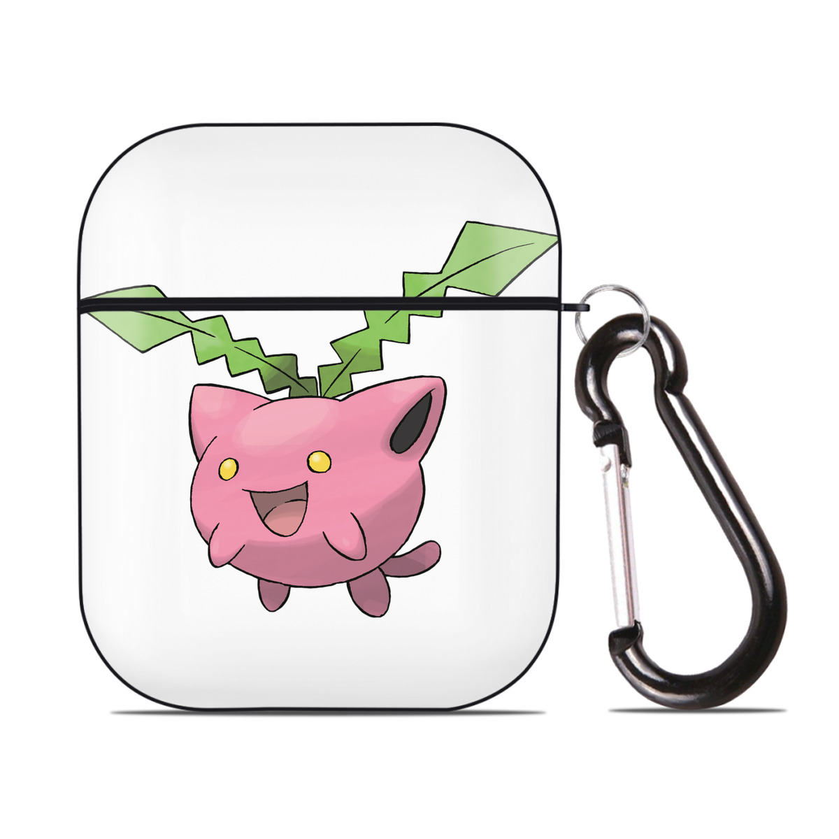 （画像用） ポケットモンスター Pokémon AirPods 第2世代保護ケース ハードシェル ブラック 耐衝撃・防指紋・カラビナ付き