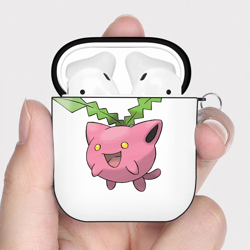 （画像用） ポケットモンスター Pokémon AirPods 第2世代保護ケース ハードシェル ブラック 耐衝撃・防指紋・カラビナ付き