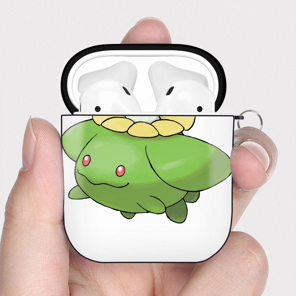 （画像用） ポケットモンスター Pokémon AirPods 第2世代保護ケース ハードシェル ブラック 耐衝撃・防指紋・カラビナ付き