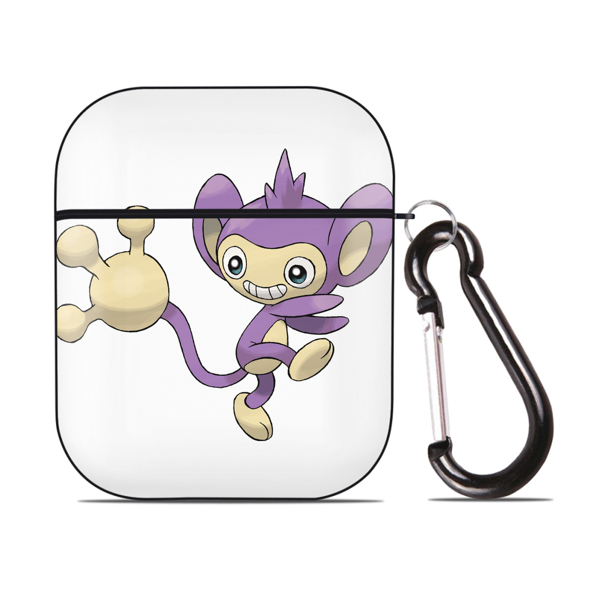 （画像用） ポケットモンスター Pokémon AirPods 第2世代保護ケース ハードシェル ブラック 耐衝撃・防指紋・カラビナ付き