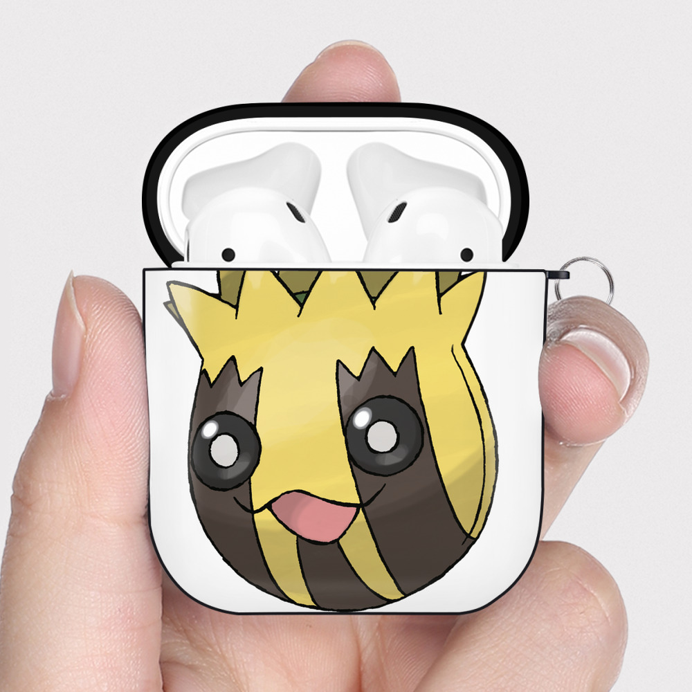 （画像用） ポケットモンスター Pokémon AirPods 第2世代保護ケース ハードシェル ブラック 耐衝撃・防指紋・カラビナ付き