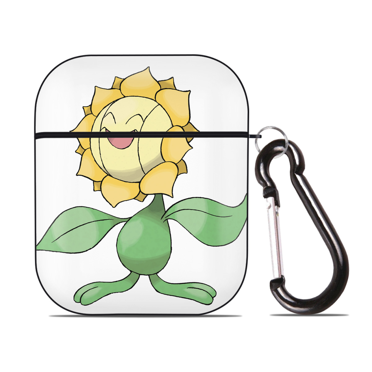 （画像用） ポケットモンスター Pokémon AirPods 第2世代保護ケース ハードシェル ブラック 耐衝撃・防指紋・カラビナ付き