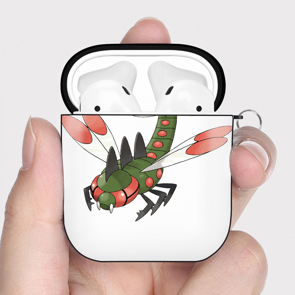 （画像用） ポケットモンスター Pokémon AirPods 第2世代保護ケース ハードシェル ブラック 耐衝撃・防指紋・カラビナ付き