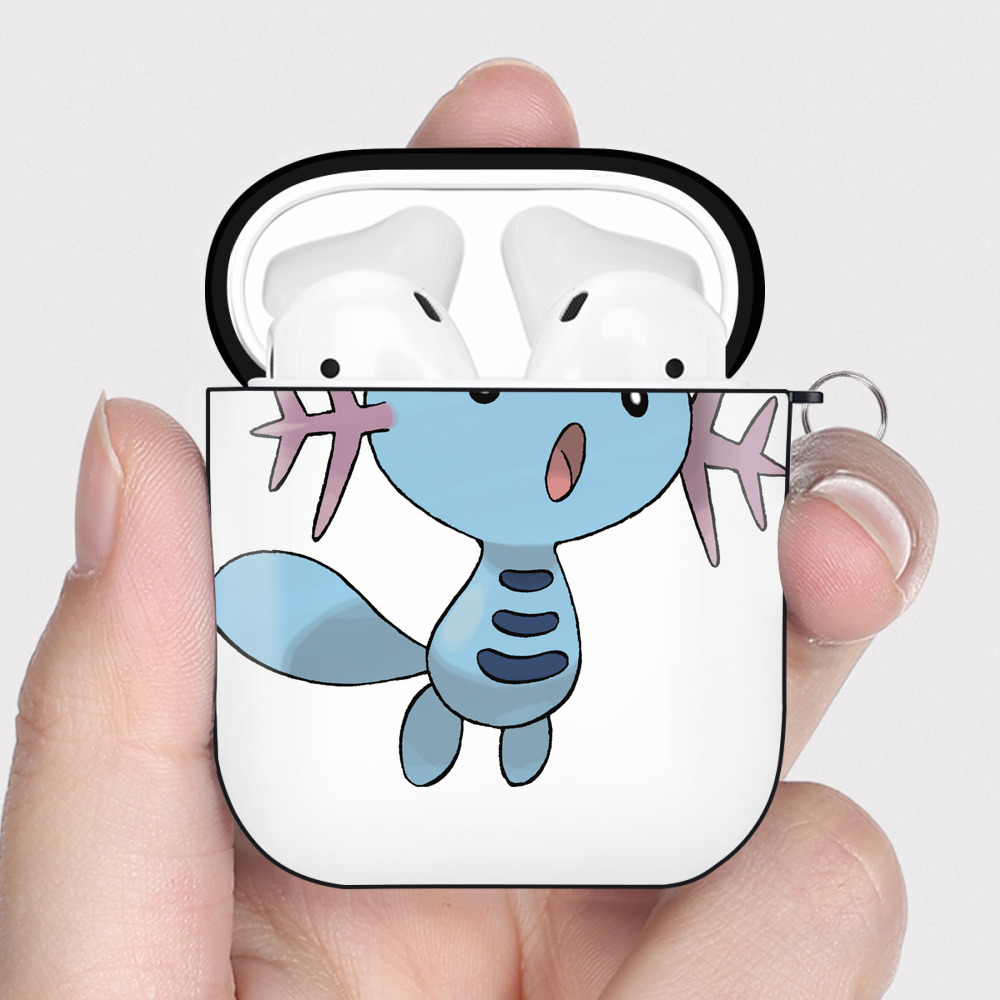 （画像用） ポケットモンスター Pokémon AirPods 第2世代保護ケース ハードシェル ブラック 耐衝撃・防指紋・カラビナ付き