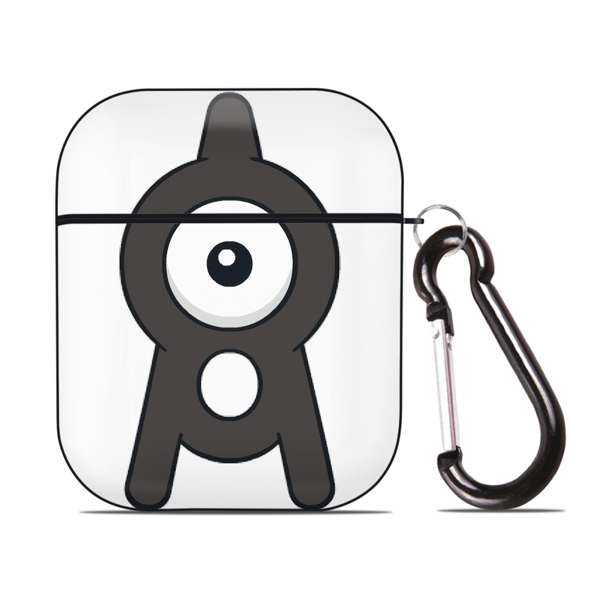（画像用） ポケットモンスター Pokémon AirPods 第2世代保護ケース ハードシェル ブラック 耐衝撃・防指紋・カラビナ付き