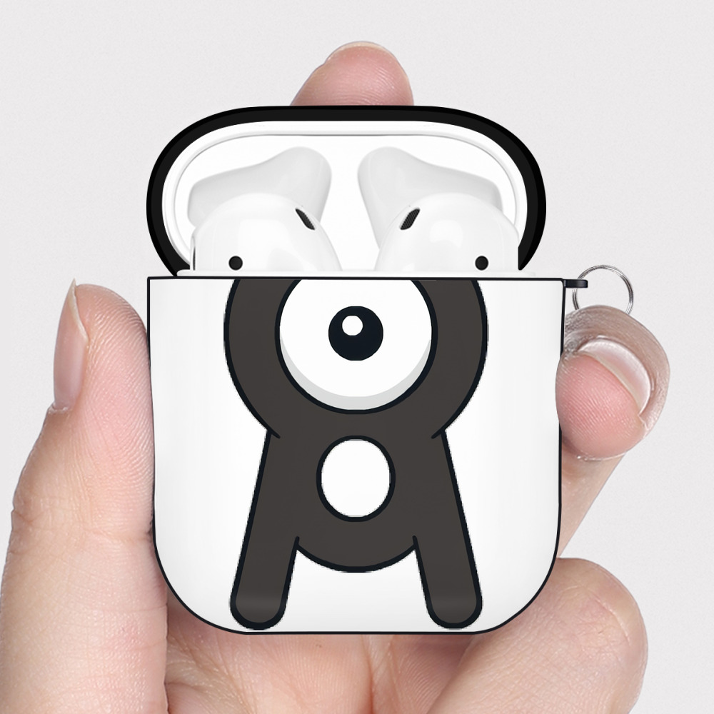 （画像用） ポケットモンスター Pokémon AirPods 第2世代保護ケース ハードシェル ブラック 耐衝撃・防指紋・カラビナ付き