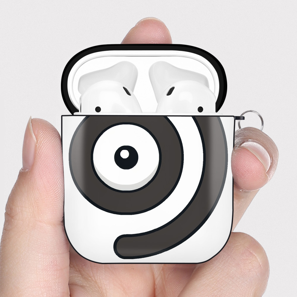 （画像用） ポケットモンスター Pokémon AirPods 第2世代保護ケース ハードシェル ブラック 耐衝撃・防指紋・カラビナ付き