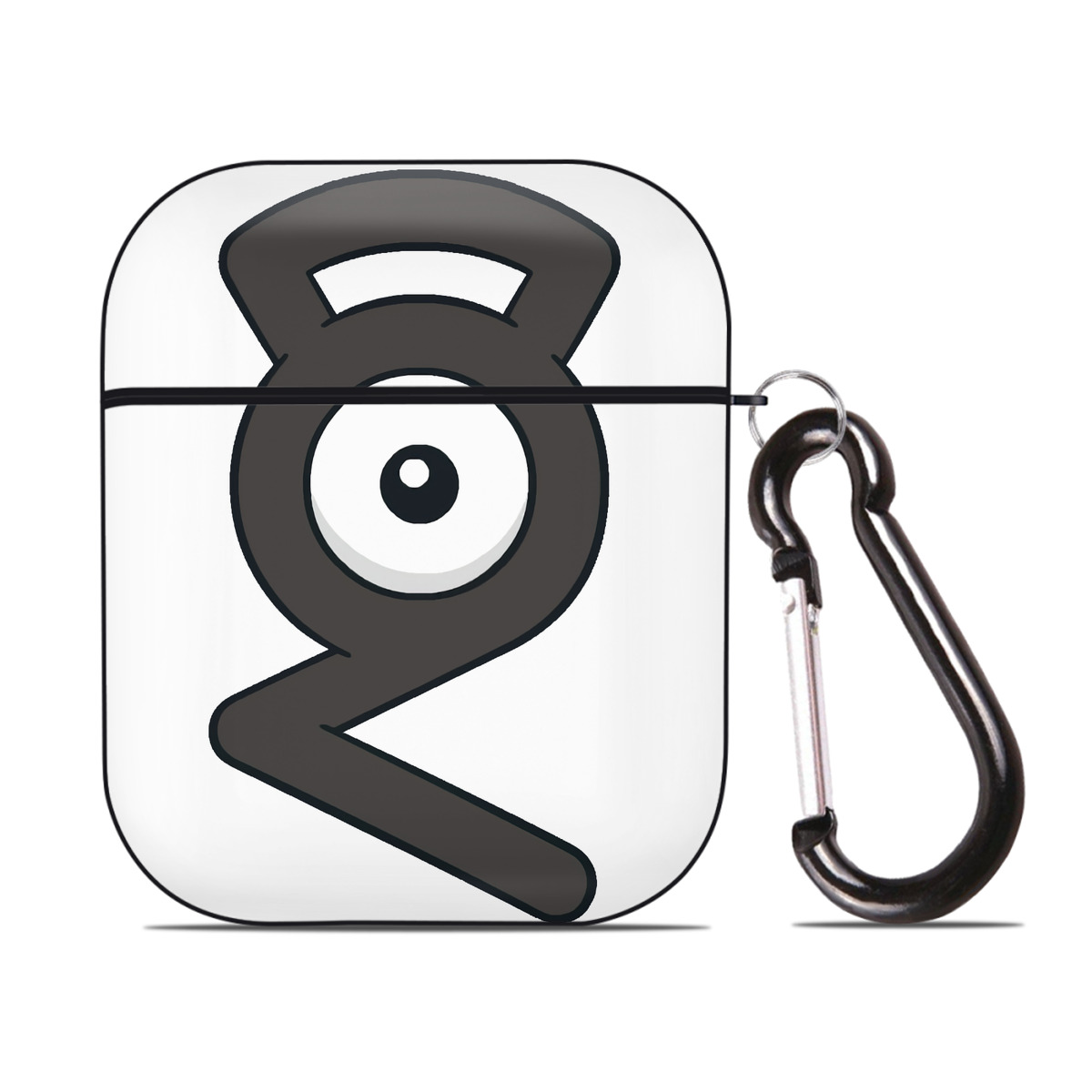 （画像用） ポケットモンスター Pokémon AirPods 第2世代保護ケース ハードシェル ブラック 耐衝撃・防指紋・カラビナ付き