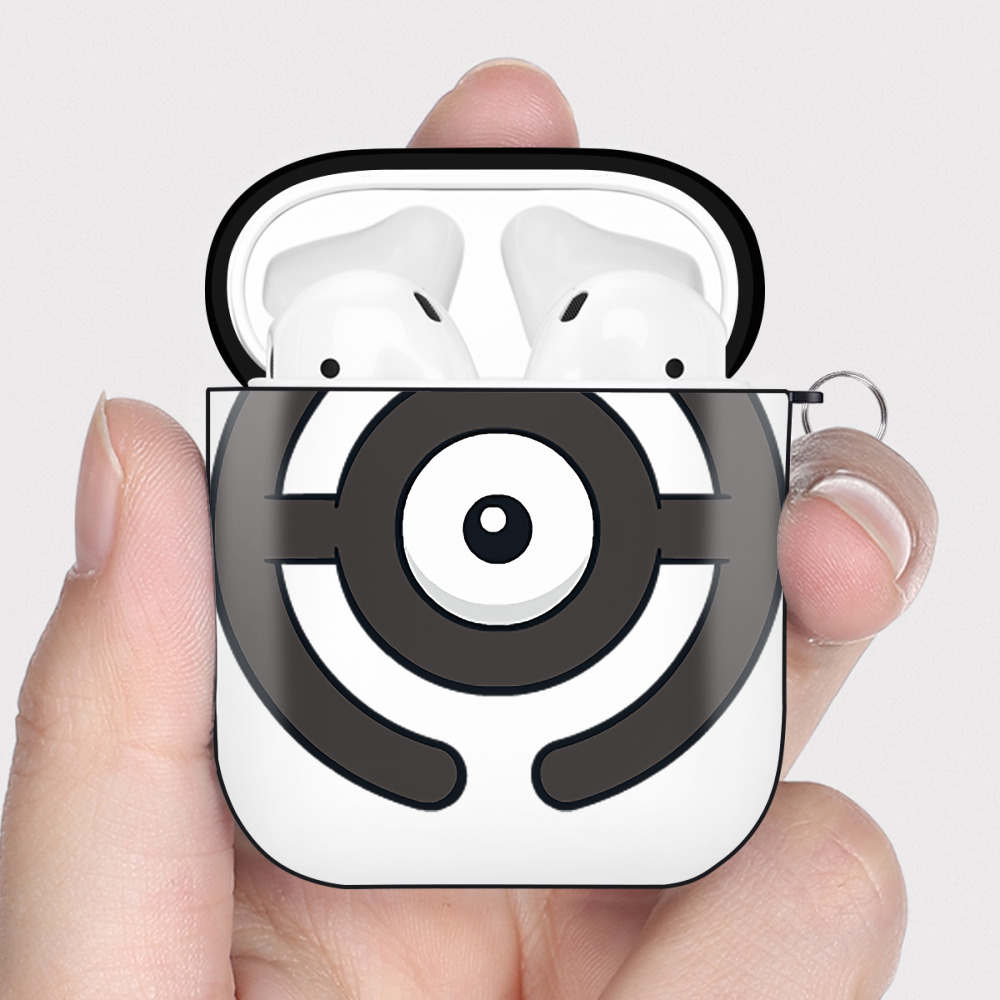 （画像用） ポケットモンスター Pokémon AirPods 第2世代保護ケース ハードシェル ブラック 耐衝撃・防指紋・カラビナ付き