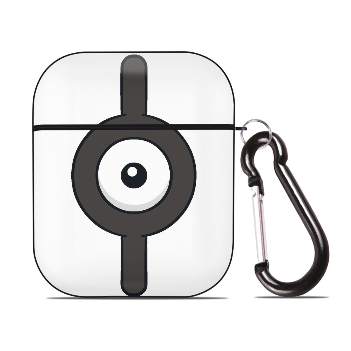 （画像用） ポケットモンスター Pokémon AirPods 第2世代保護ケース ハードシェル ブラック 耐衝撃・防指紋・カラビナ付き