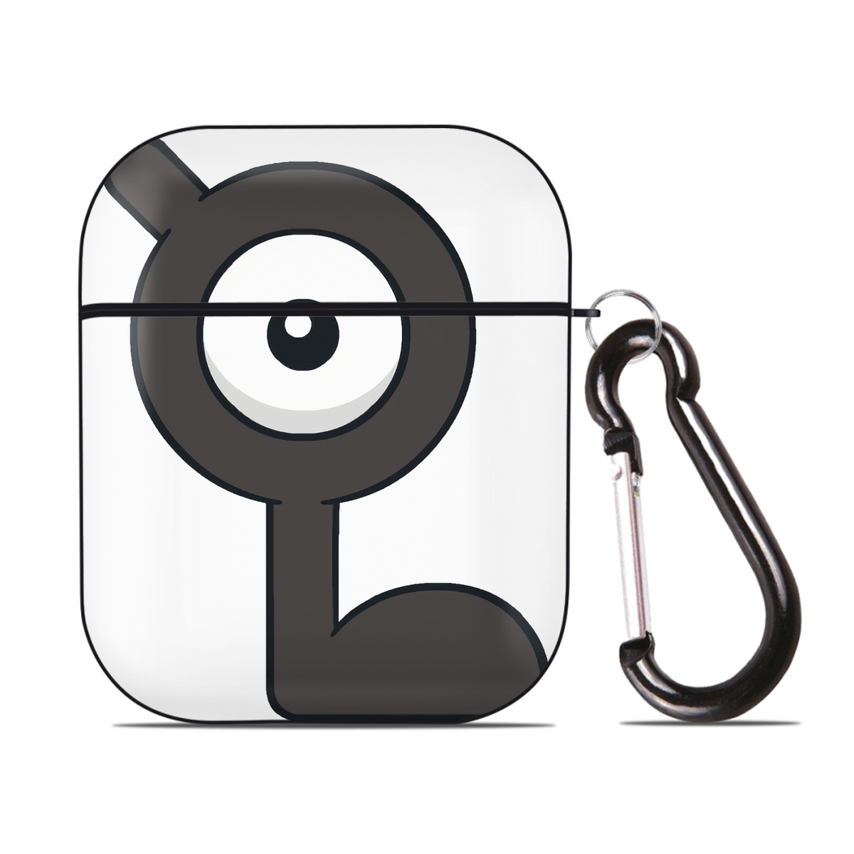 （画像用） ポケットモンスター Pokémon AirPods 第2世代保護ケース ハードシェル ブラック 耐衝撃・防指紋・カラビナ付き