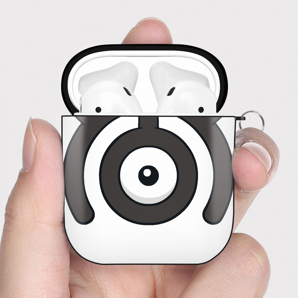 （画像用） ポケットモンスター Pokémon AirPods 第2世代保護ケース ハードシェル ブラック 耐衝撃・防指紋・カラビナ付き