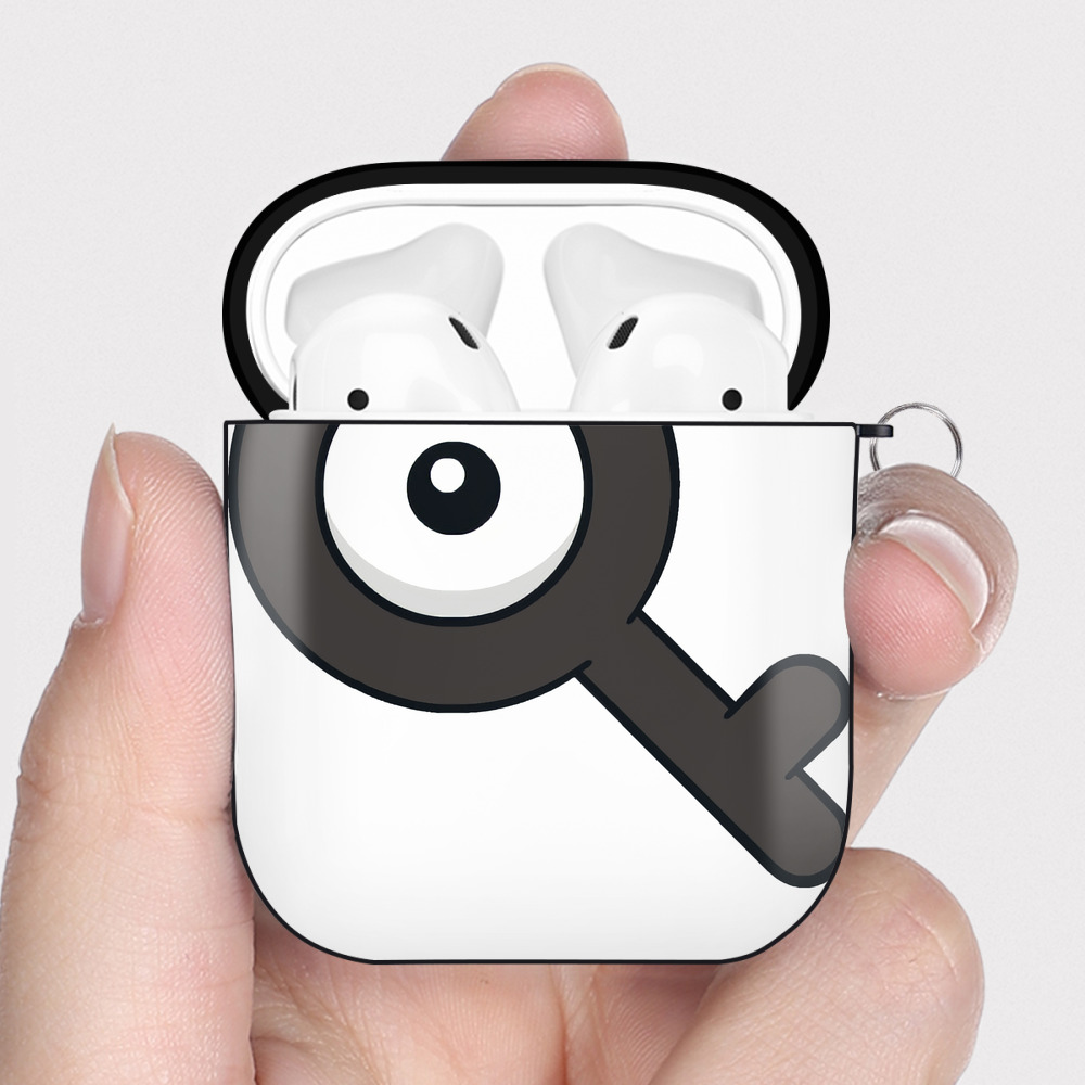 （画像用） ポケットモンスター Pokémon AirPods 第2世代保護ケース ハードシェル ブラック 耐衝撃・防指紋・カラビナ付き
