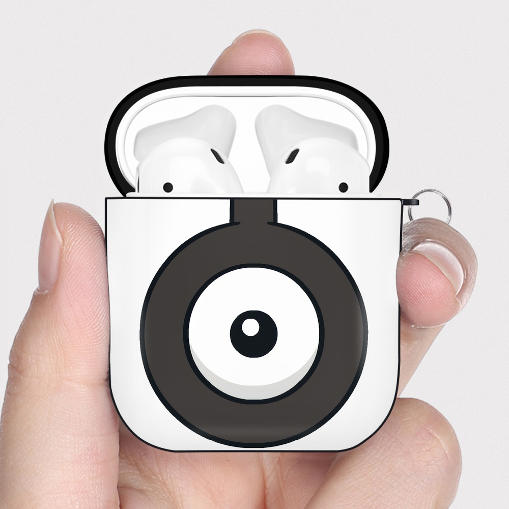 （画像用） ポケットモンスター Pokémon AirPods 第2世代保護ケース ハードシェル ブラック 耐衝撃・防指紋・カラビナ付き