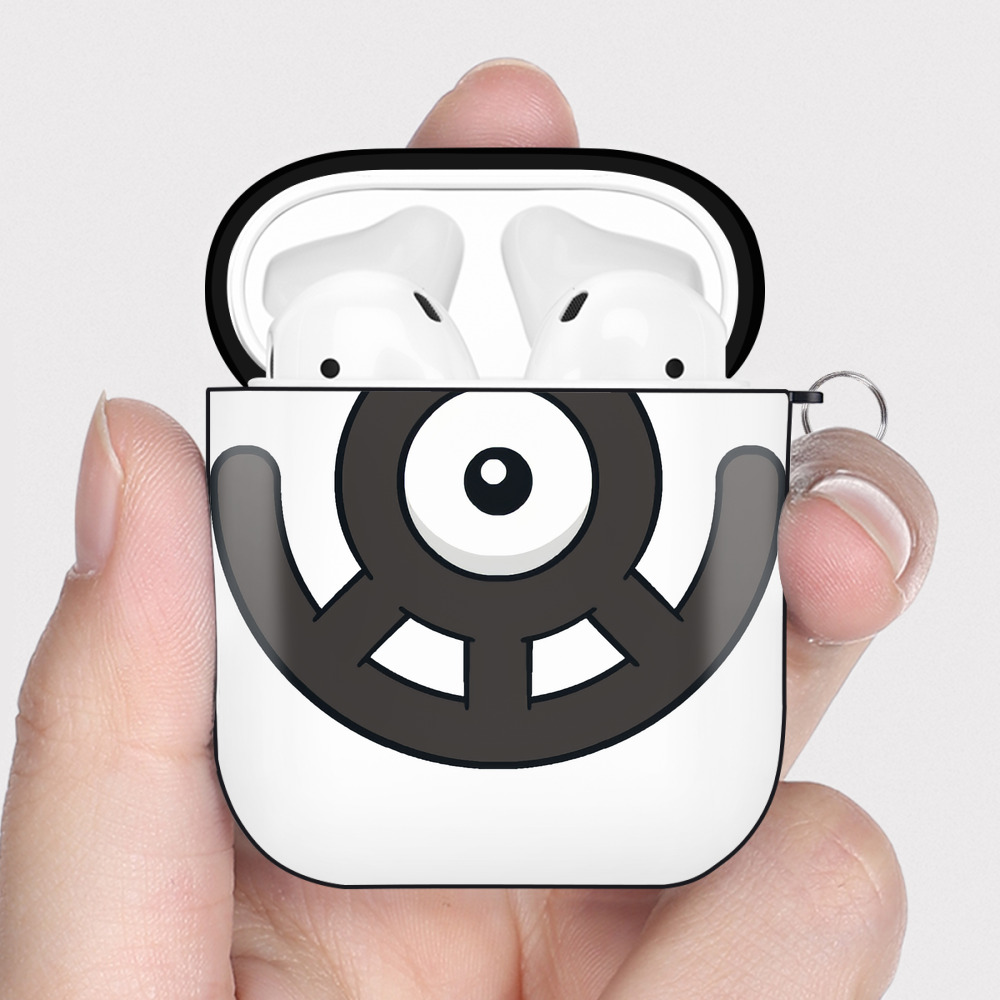 （画像用） ポケットモンスター Pokémon AirPods 第2世代保護ケース ハードシェル ブラック 耐衝撃・防指紋・カラビナ付き