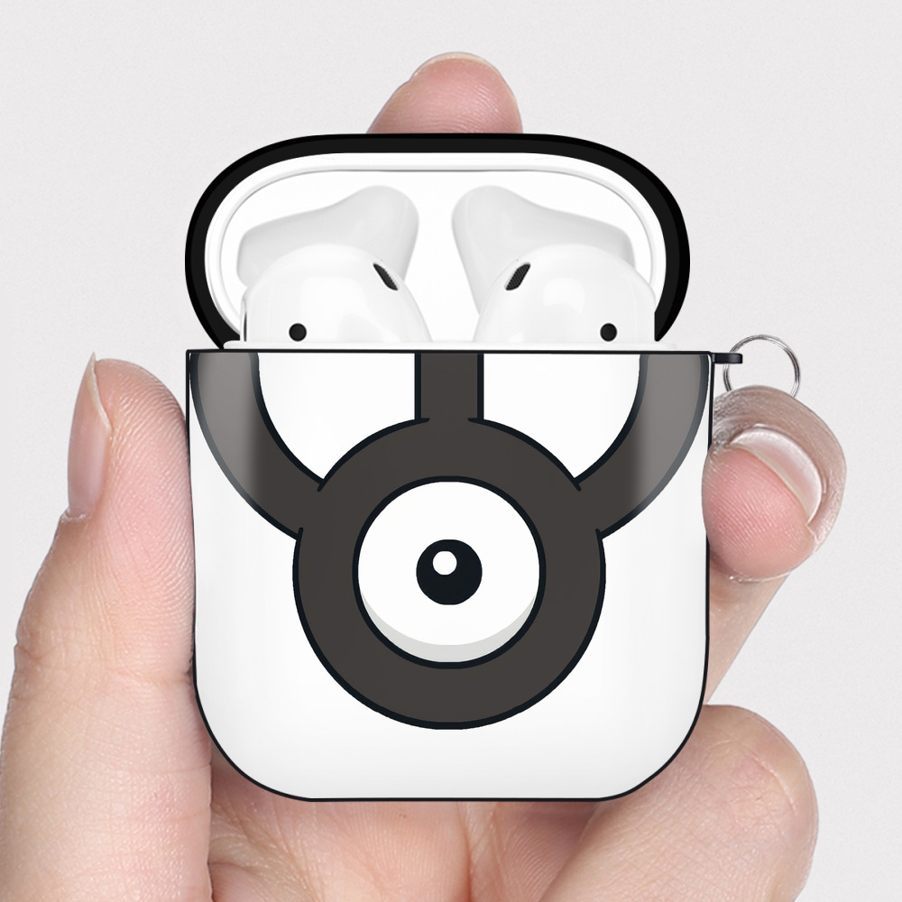 （画像用） ポケットモンスター Pokémon AirPods 第2世代保護ケース ハードシェル ブラック 耐衝撃・防指紋・カラビナ付き