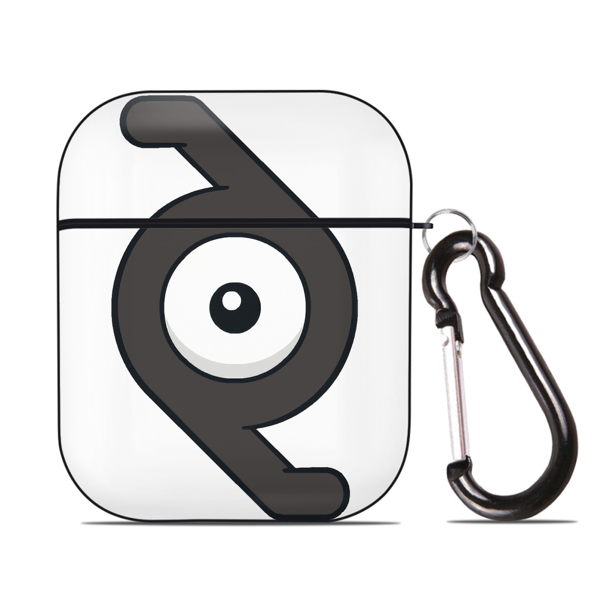 （画像用） ポケットモンスター Pokémon AirPods 第2世代保護ケース ハードシェル ブラック 耐衝撃・防指紋・カラビナ付き