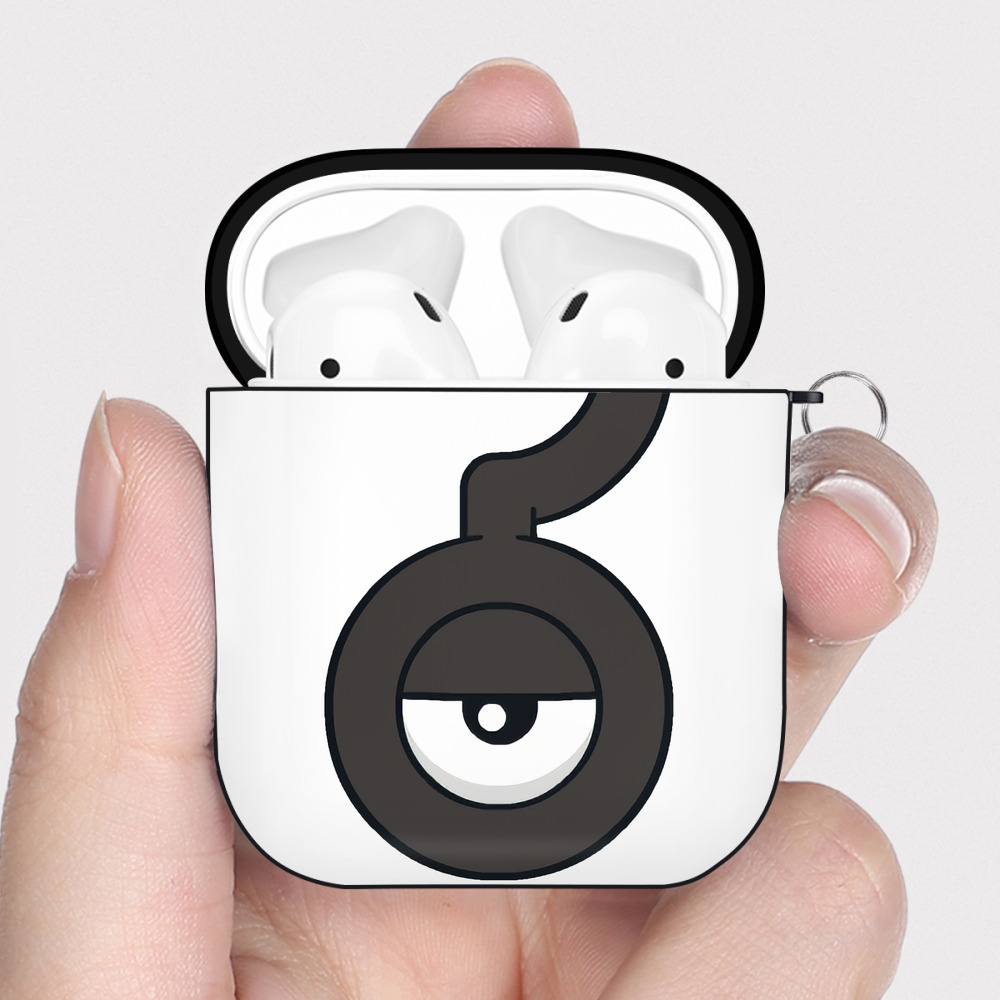 （画像用） ポケットモンスター Pokémon AirPods 第2世代保護ケース ハードシェル ブラック 耐衝撃・防指紋・カラビナ付き
