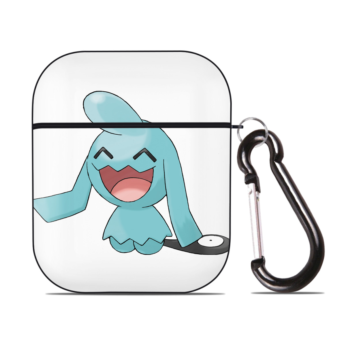 （画像用） ポケットモンスター Pokémon AirPods 第2世代保護ケース ハードシェル ブラック 耐衝撃・防指紋・カラビナ付き