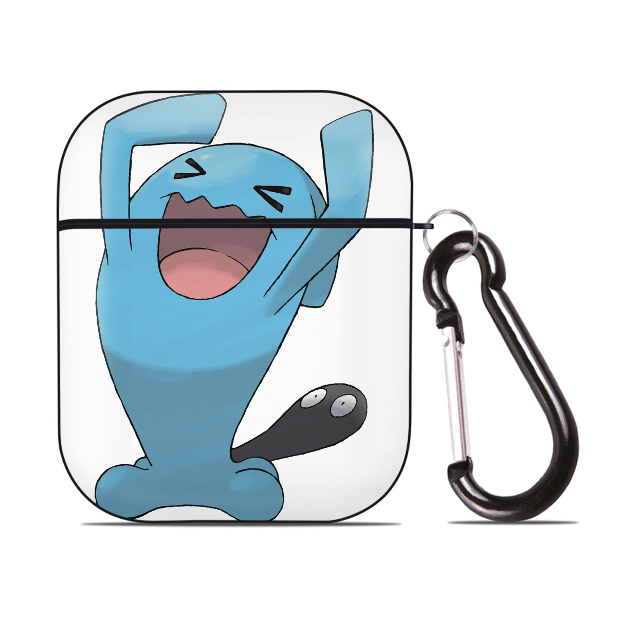 （画像用） ポケットモンスター Pokémon AirPods 第2世代保護ケース ハードシェル ブラック 耐衝撃・防指紋・カラビナ付き