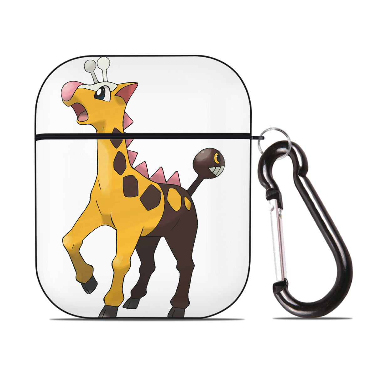 （画像用） ポケットモンスター Pokémon AirPods 第2世代保護ケース ハードシェル ブラック 耐衝撃・防指紋・カラビナ付き