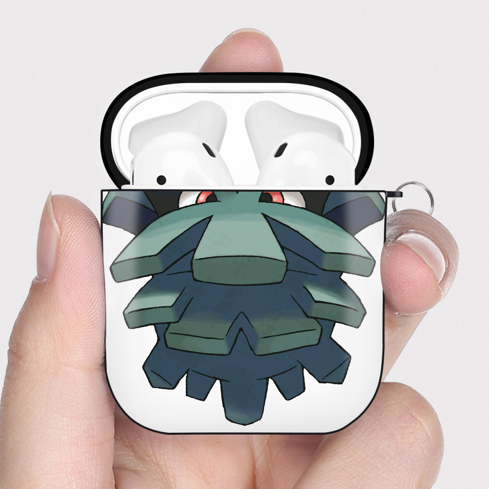 （画像用） ポケットモンスター Pokémon AirPods 第2世代保護ケース ハードシェル ブラック 耐衝撃・防指紋・カラビナ付き