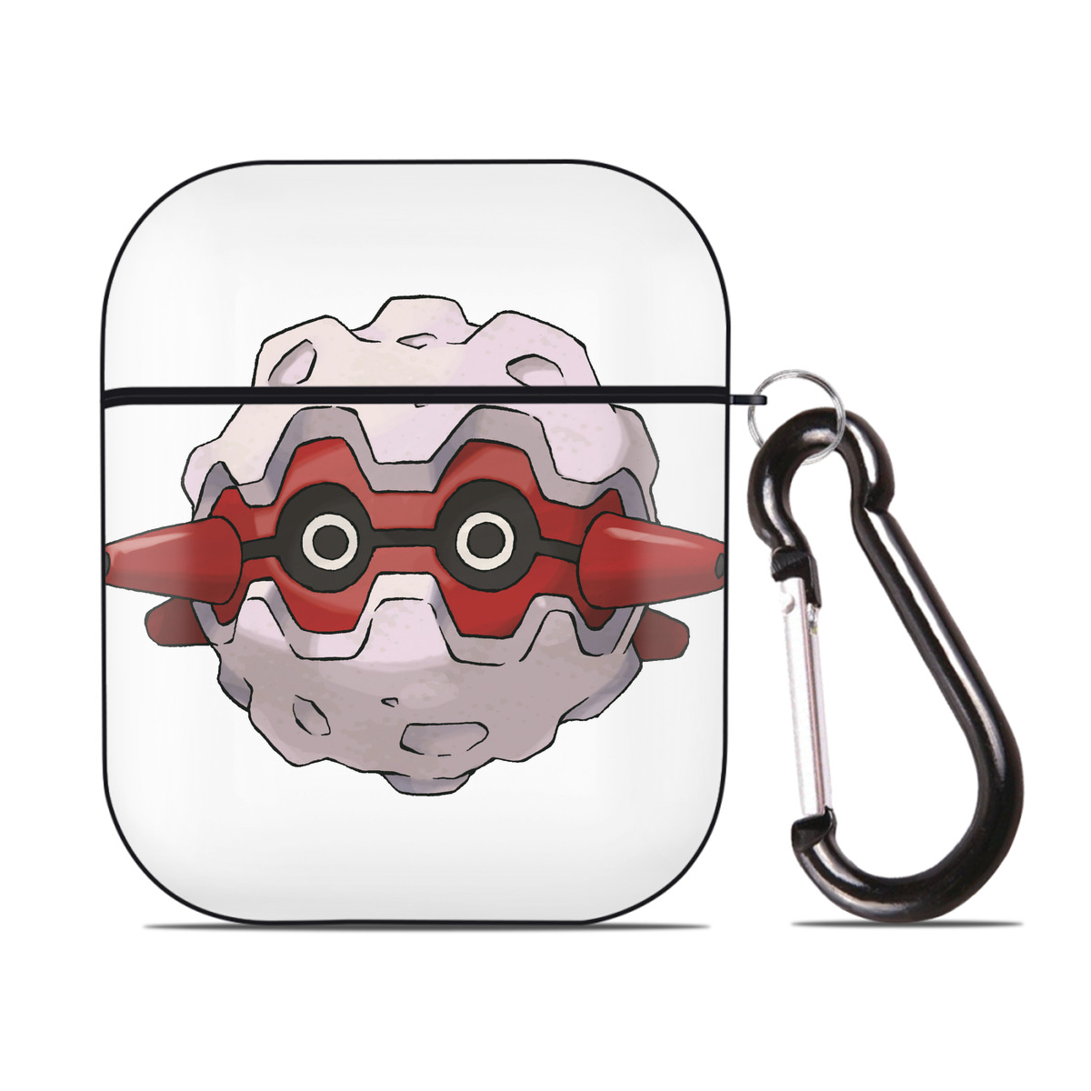 （画像用） ポケットモンスター Pokémon AirPods 第2世代保護ケース ハードシェル ブラック 耐衝撃・防指紋・カラビナ付き