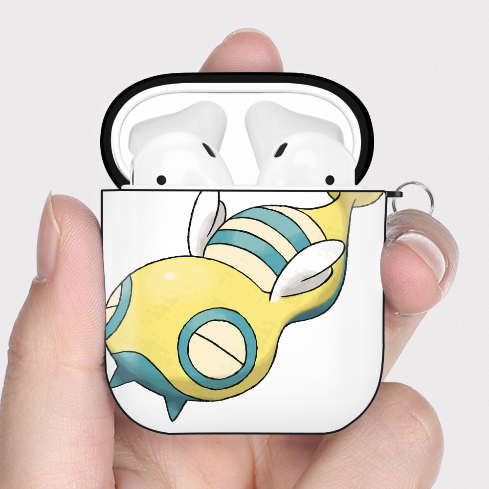 （画像用） ポケットモンスター Pokémon AirPods 第2世代保護ケース ハードシェル ブラック 耐衝撃・防指紋・カラビナ付き